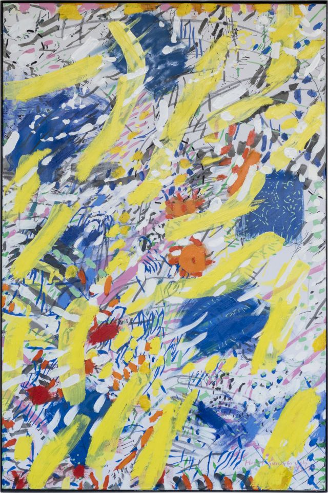 Hinflug
120 x 80 cm
Öl Stifte auf Leinwand
2013/14