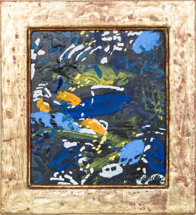 Schwebend
14,5 x 13 cm
Öl auf Holz
2020