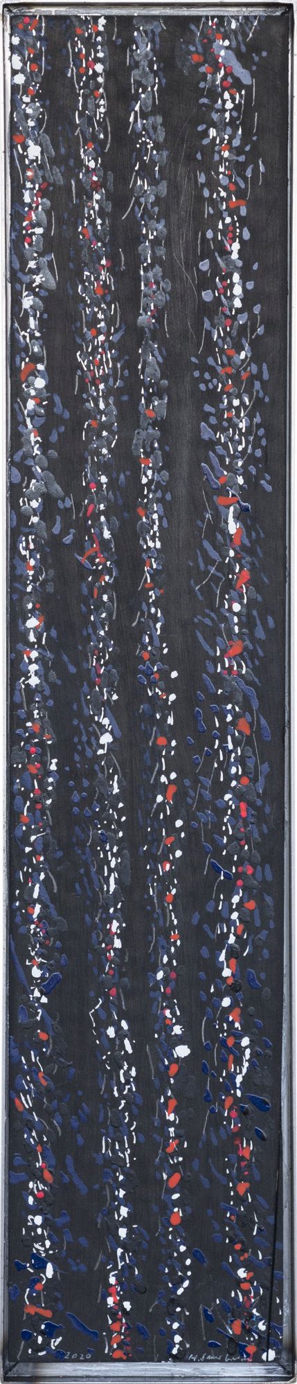 die Girlande
60 x 17 cm
Öl, Stifte auf Holz
2020