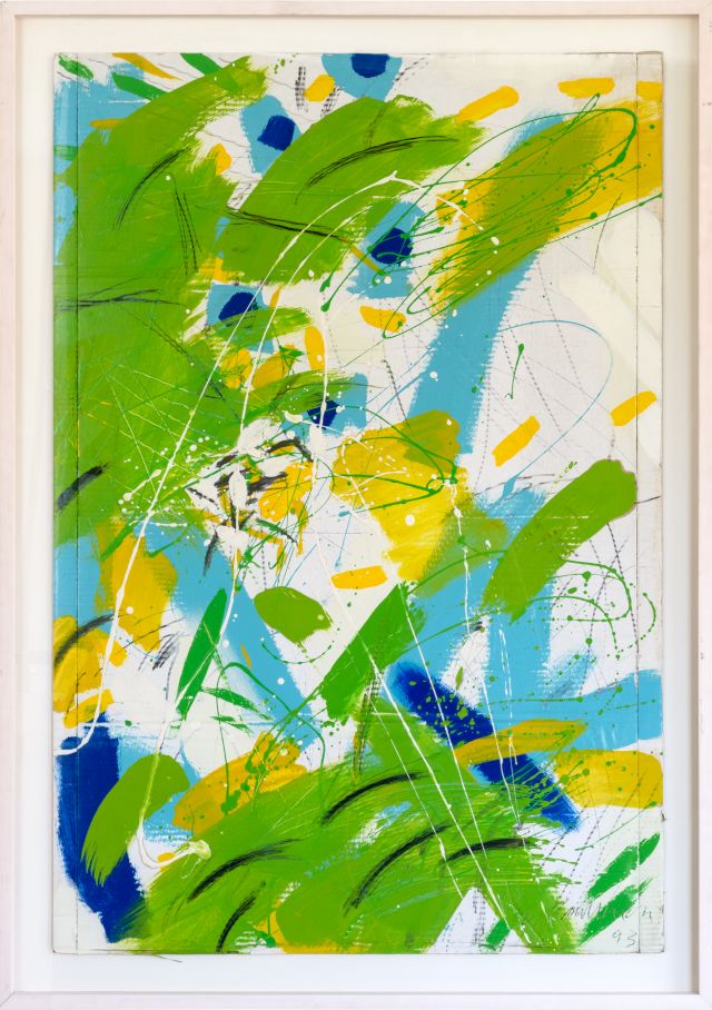 Grün bewegt
123 x 88 cm
Lack auf Pappe
1993