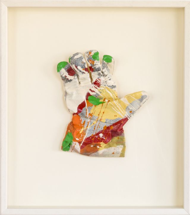 Handschuh 4
25 x 18 cm
Acryl auf Handschuh/Fundstück
1993