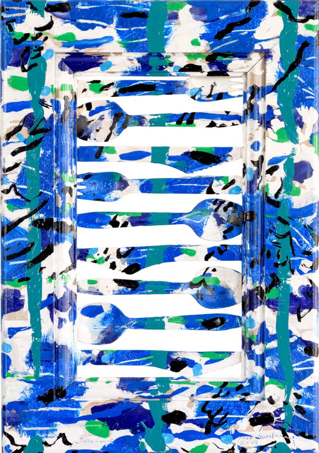 Frutta di Mare
39 x 28 cm
Öl auf Holz/Fundstücke
2013